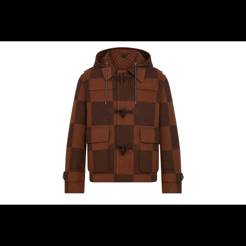 100 % Authentic LOUIS VUITTON x NIGO Giant Duffle Damier Coat Size 50 S/S 2020